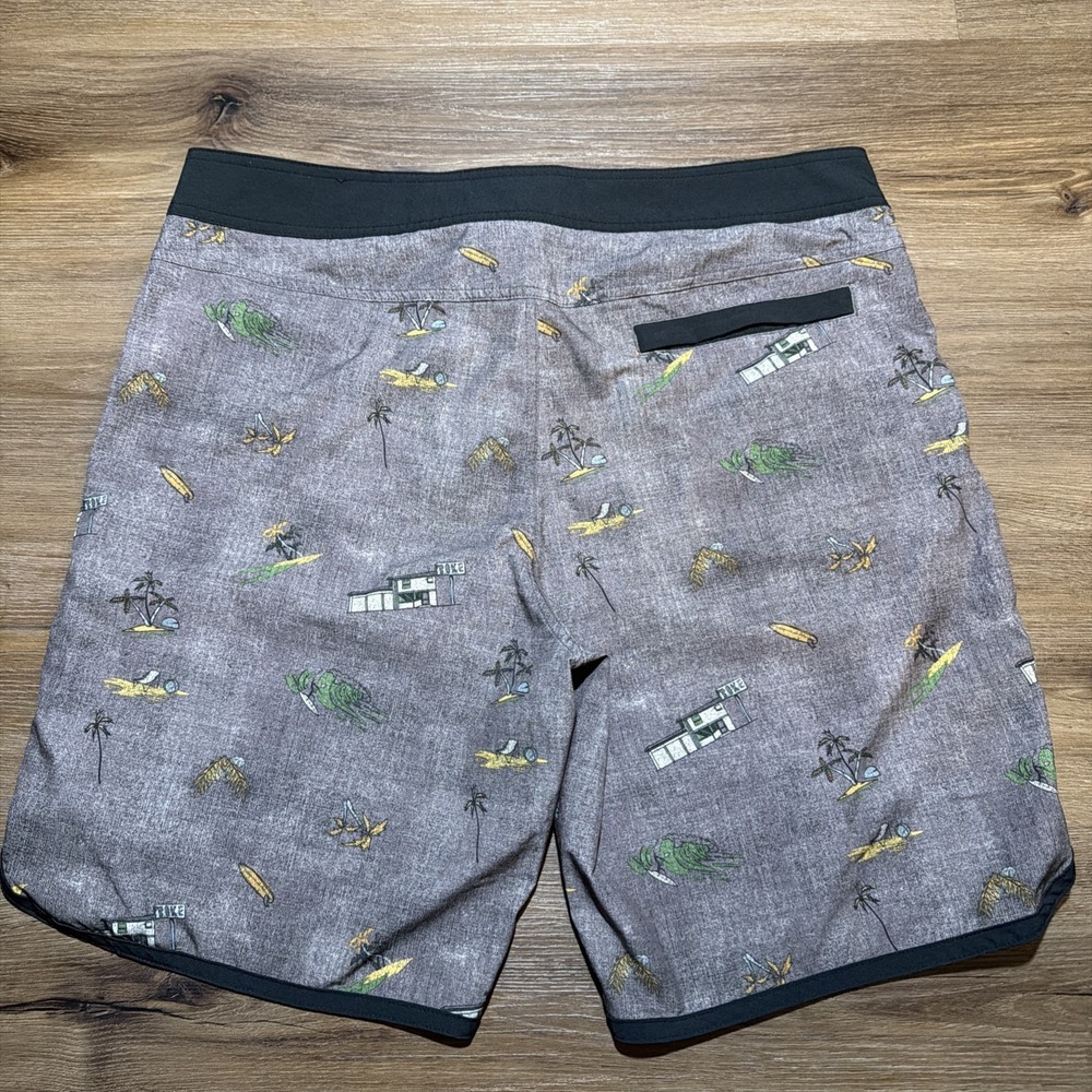 PRANA HIGH SEAS BOARD SHORTS SWIM TRUNKS MENS 34 Brown Black - Picture 10 of 10